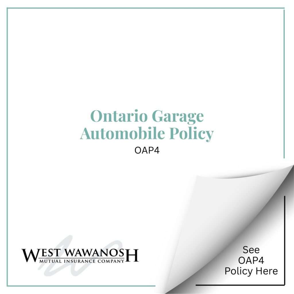 Ontario Garage Automobile Policy eff July 2026 from West Wawanosh Mutual Insurance